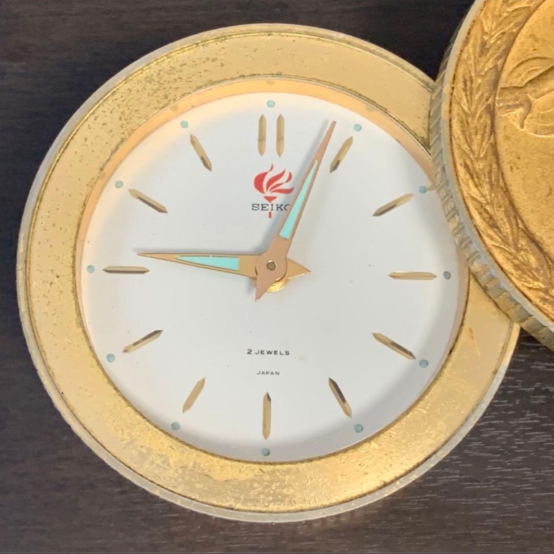 《激レア品！》⭐︎SEIKO 東京オリンピック 1964年製 メダル型置時計　♪⭐︎