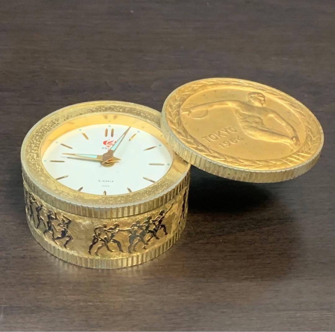 《激レア品！》⭐︎SEIKO 東京オリンピック 1964年製 メダル型置時計　♪⭐︎