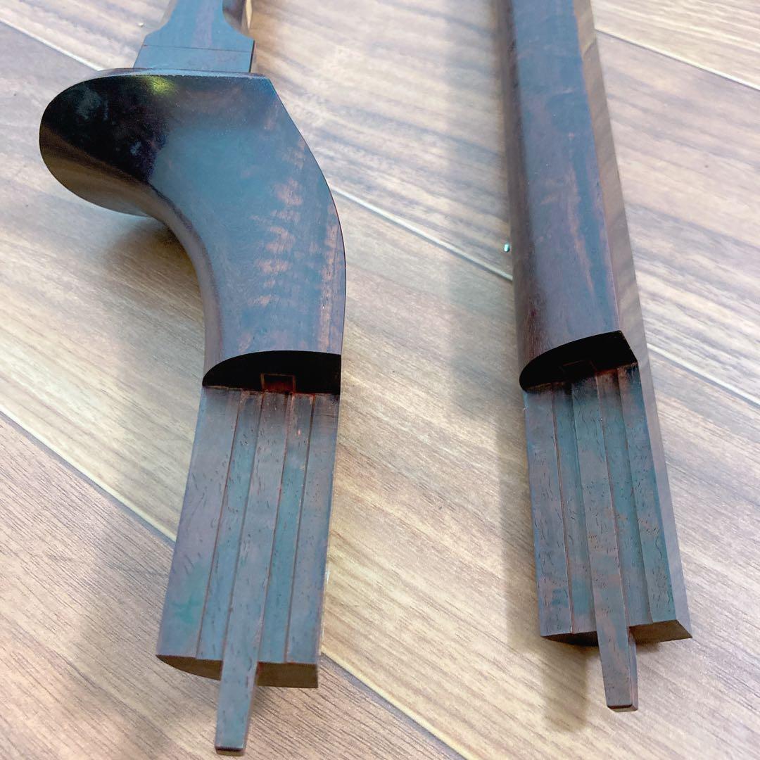 美品】三味線中棹2.7cm 紅木 綾杉胴 金細 二枚溝 東さわり K18|mercari