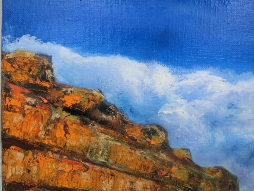 油彩 F8 アリゾナ バリーモニュメント サイン有り S.Koide 自然 絵画 有名