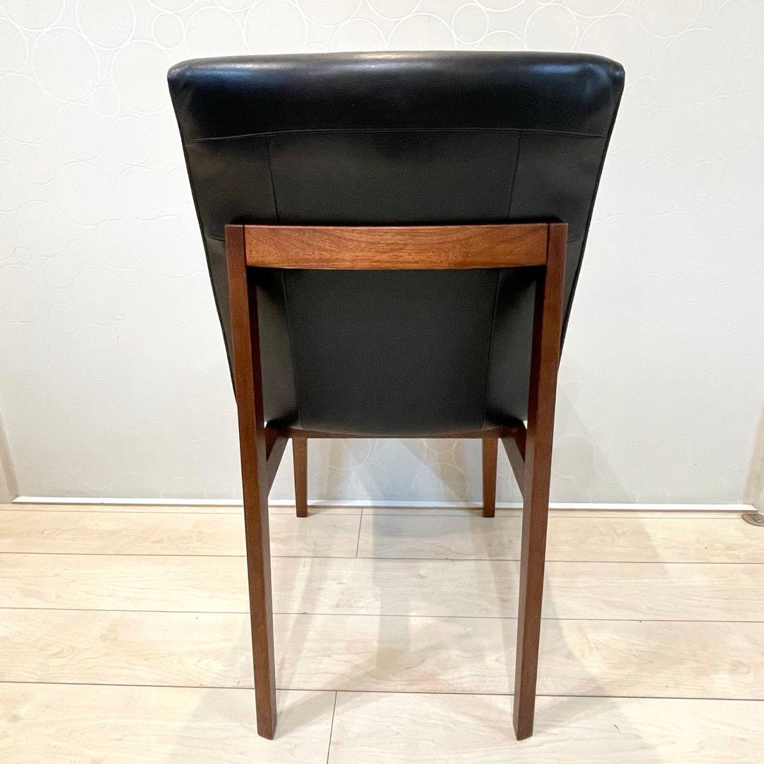 美品】ACTUS リレート ダイニングチェアC 本革 天然木 北欧 モダン ①