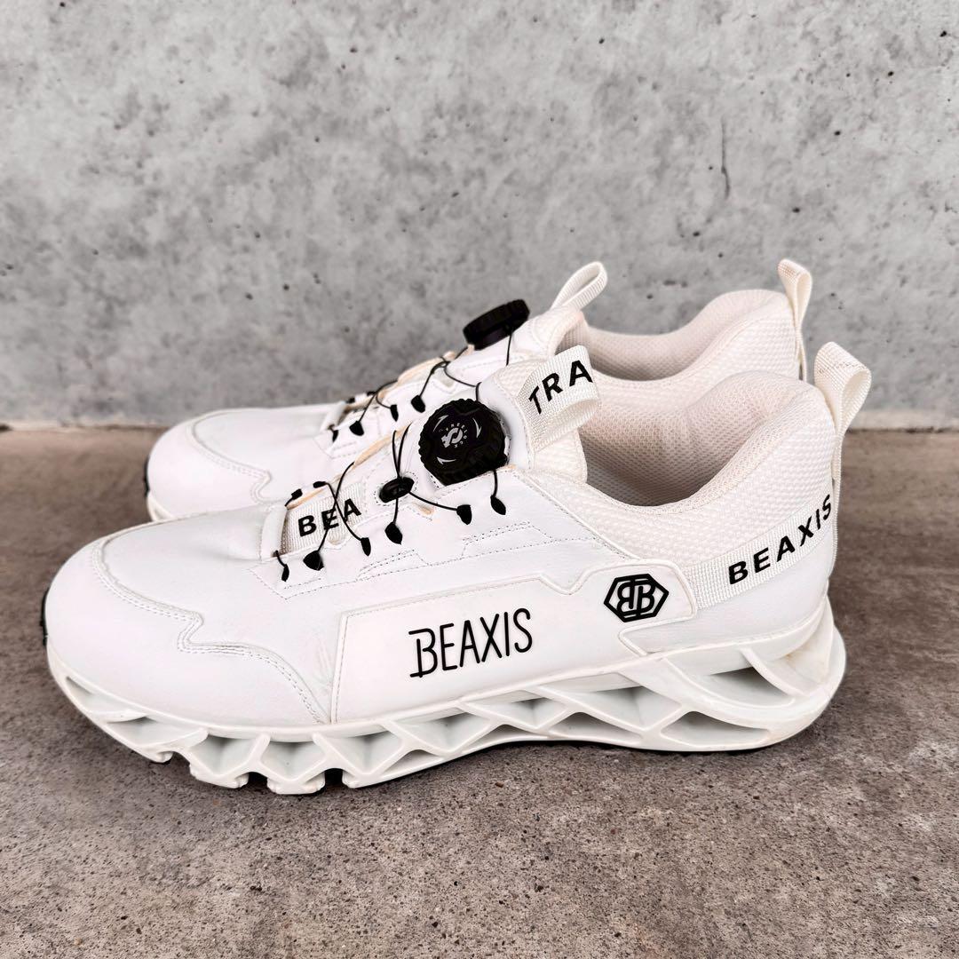 BEAXIS ホワイト スニーカー ダイヤル式 BEAXIS ボアシステム スポーツ