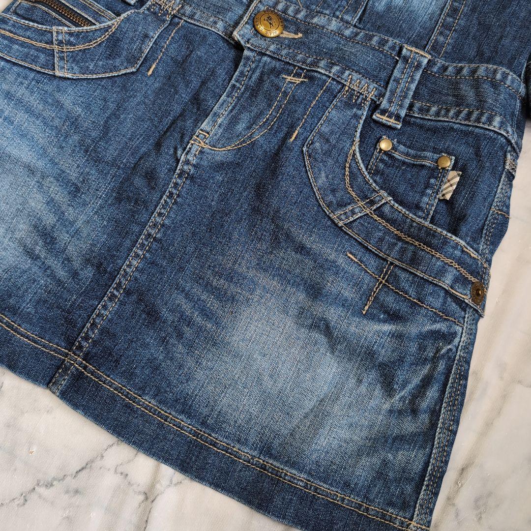 BURBERRY BLUE LABEL✨️デニムワンピース 刺繍 Y2K 36