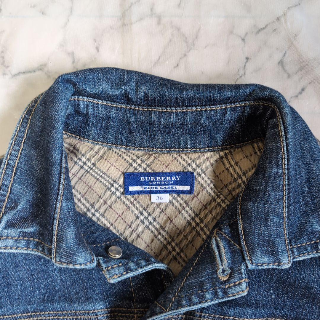 BURBERRY BLUE LABEL✨️デニムワンピース 刺繍 Y2K 36