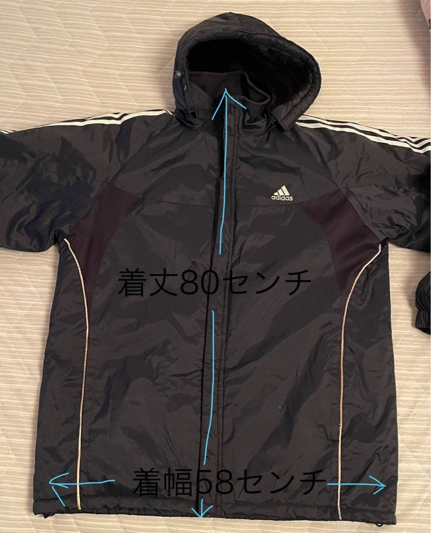 ヴィンテージ adidas ベンチコート 裏ボア ドカジャン レトロ 激レア