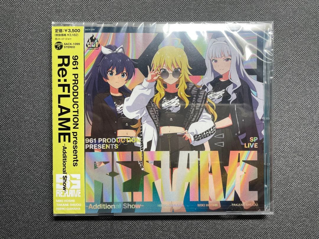 新品未開封 アイドルマスター 961 Re:FLAME 追加公演 会場限定CD
