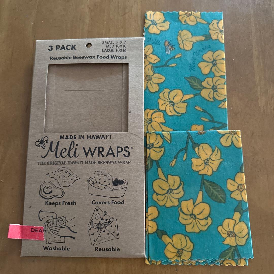 Meli Wraps 再利用可能な蜜蝋ラップ 2パック 新品未使用 - メルカリ