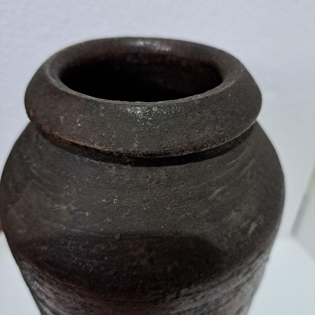 初代 木津宗詮作 古南蛮壺 拝領品 共箱 珍品壺