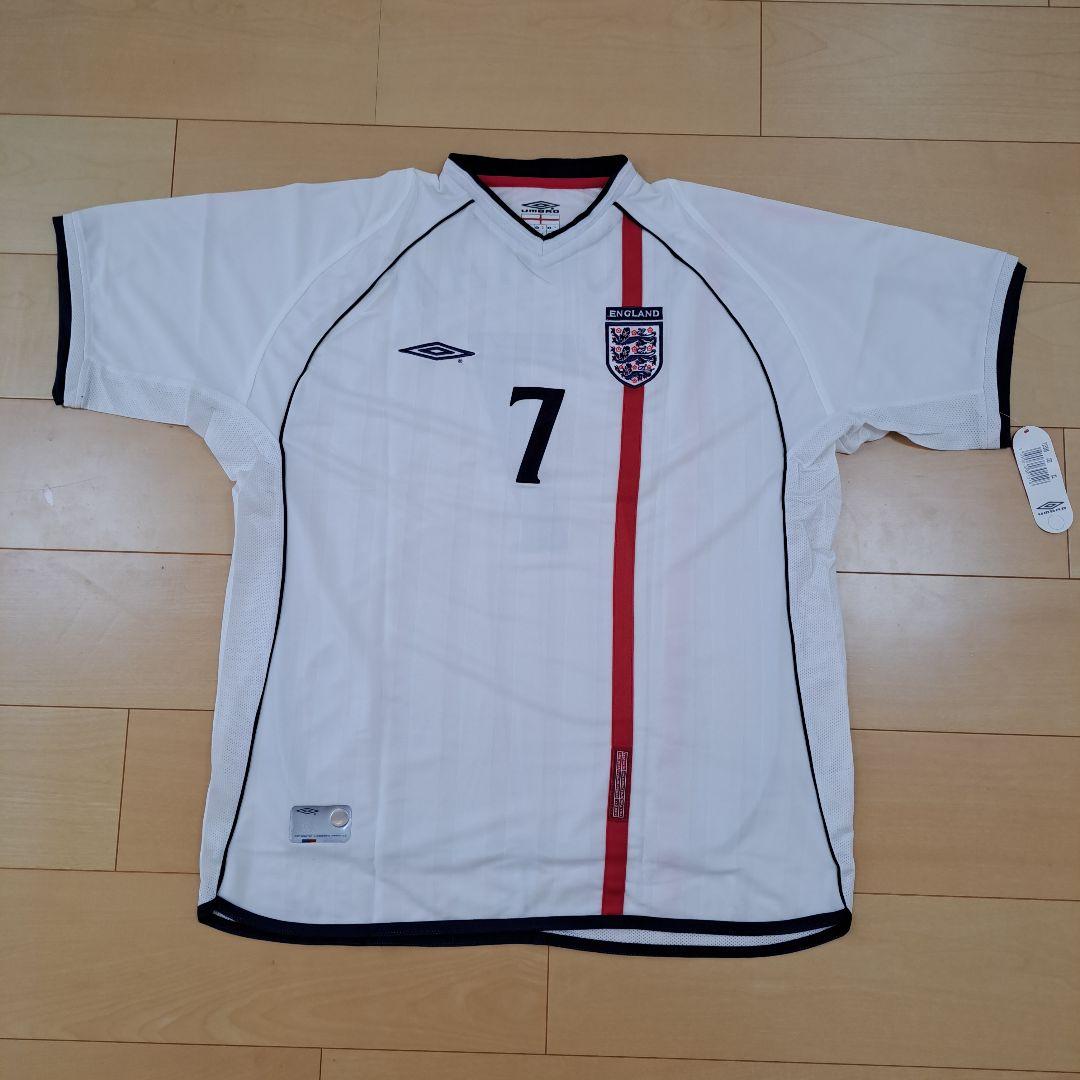 02日韓W杯 イングランド代表 ＃7 ベッカム サイズXL 新品未使用タグ