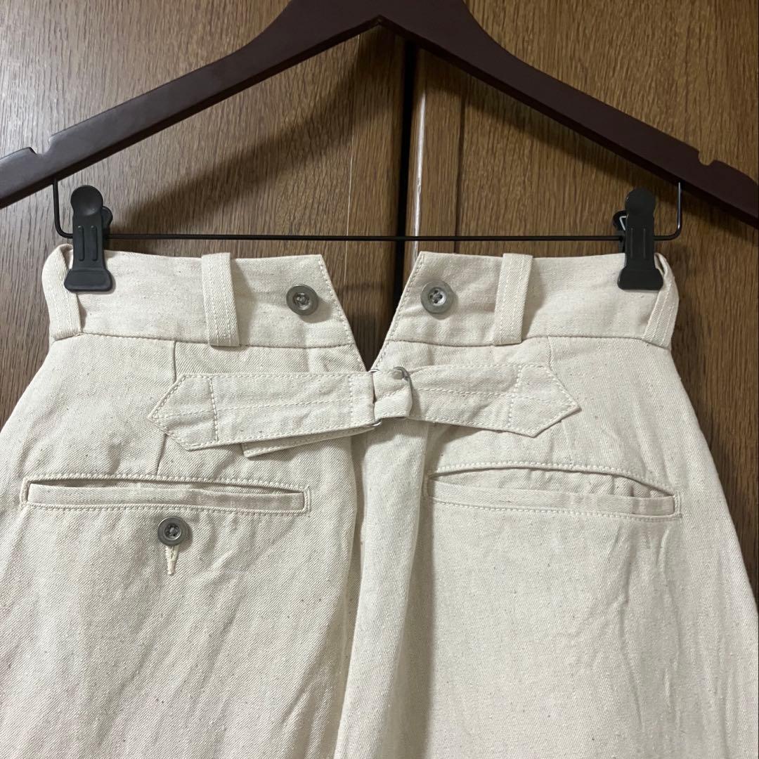 ナイジェルケーボン ダブルヘムコットンチノパンツ ホワイト
