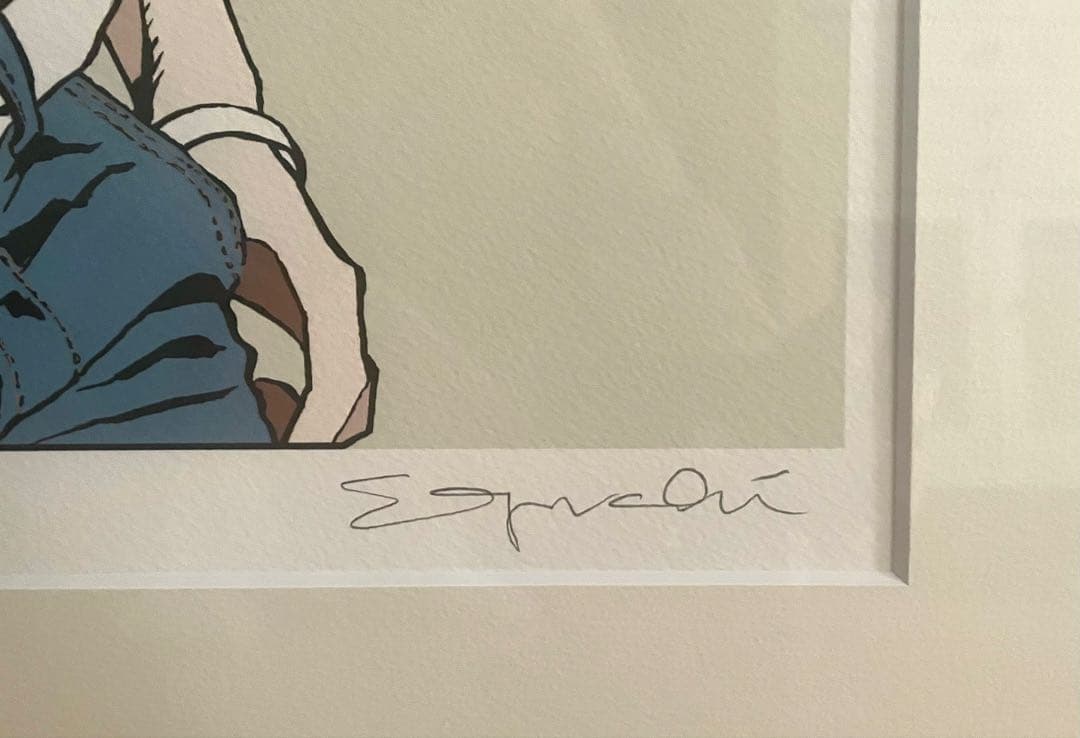 ☆ 真作 江口寿史 『東京彼女』特大サイズ 直筆サイン入り版画 ED300