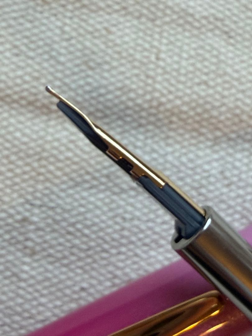 お値下げ不可 ナガサワ 万年筆 キャップレスデシモ 雪御所ザクラ F ゴールド