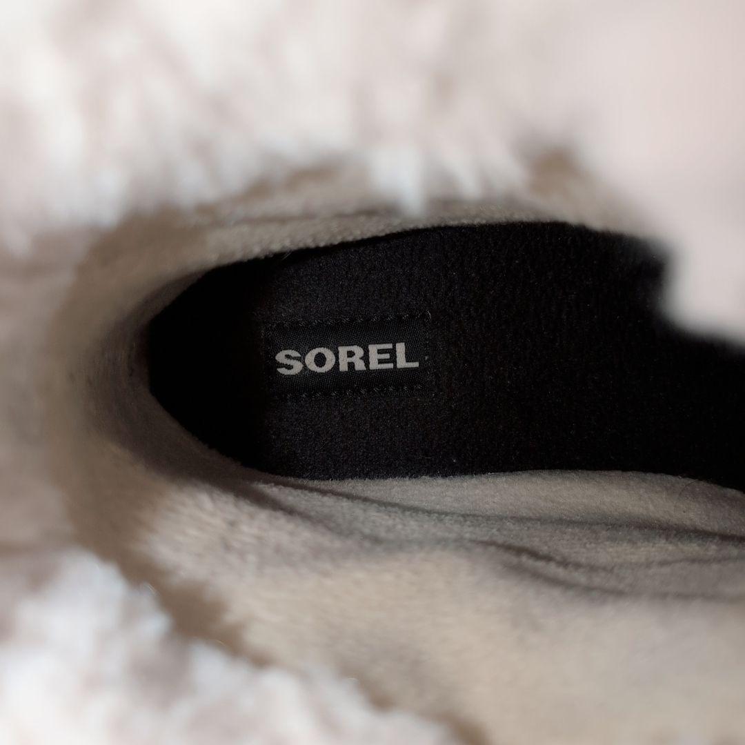 【美品】ソレル ティボリ 防水 スノーブーツ ベージュ/ブラック 25.0cm