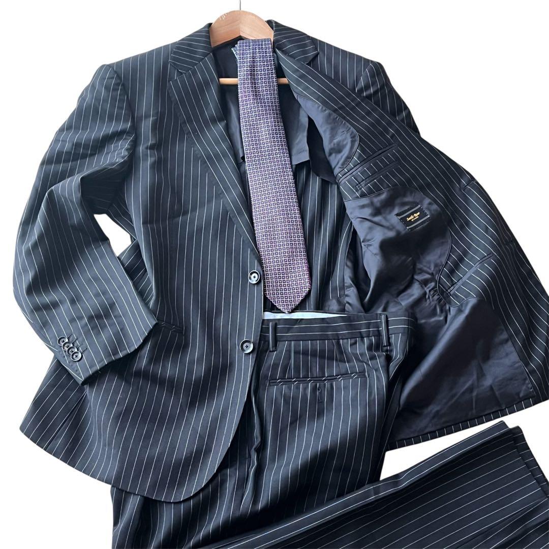 美品】チェスターコート Zegna生地 ヘリンボーン 双比翼 カシミヤ混