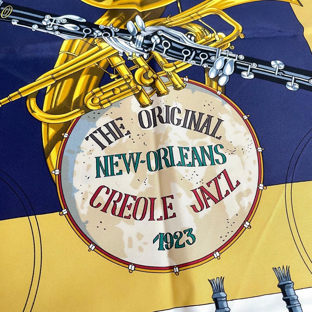 HERMES エルメス カレ90 スカーフ ネイビー NEW ORLEANS - メルカリ