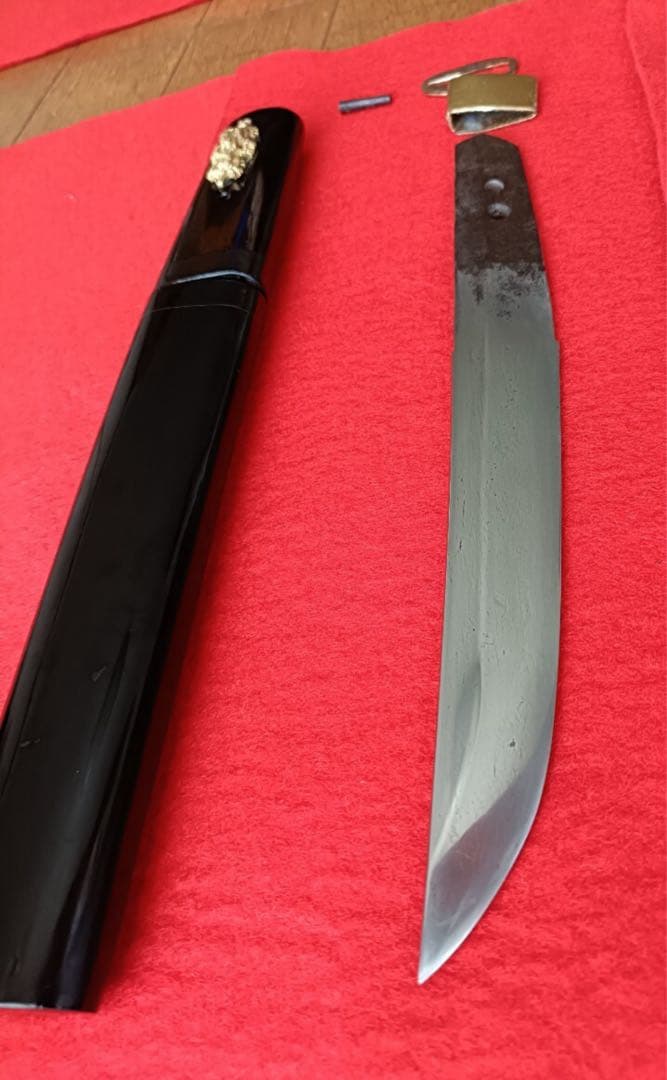 短刀】 昇龍装飾鞘 刃渡り14.5cm運気呼ぶ守護刀❗️日本刀残欠