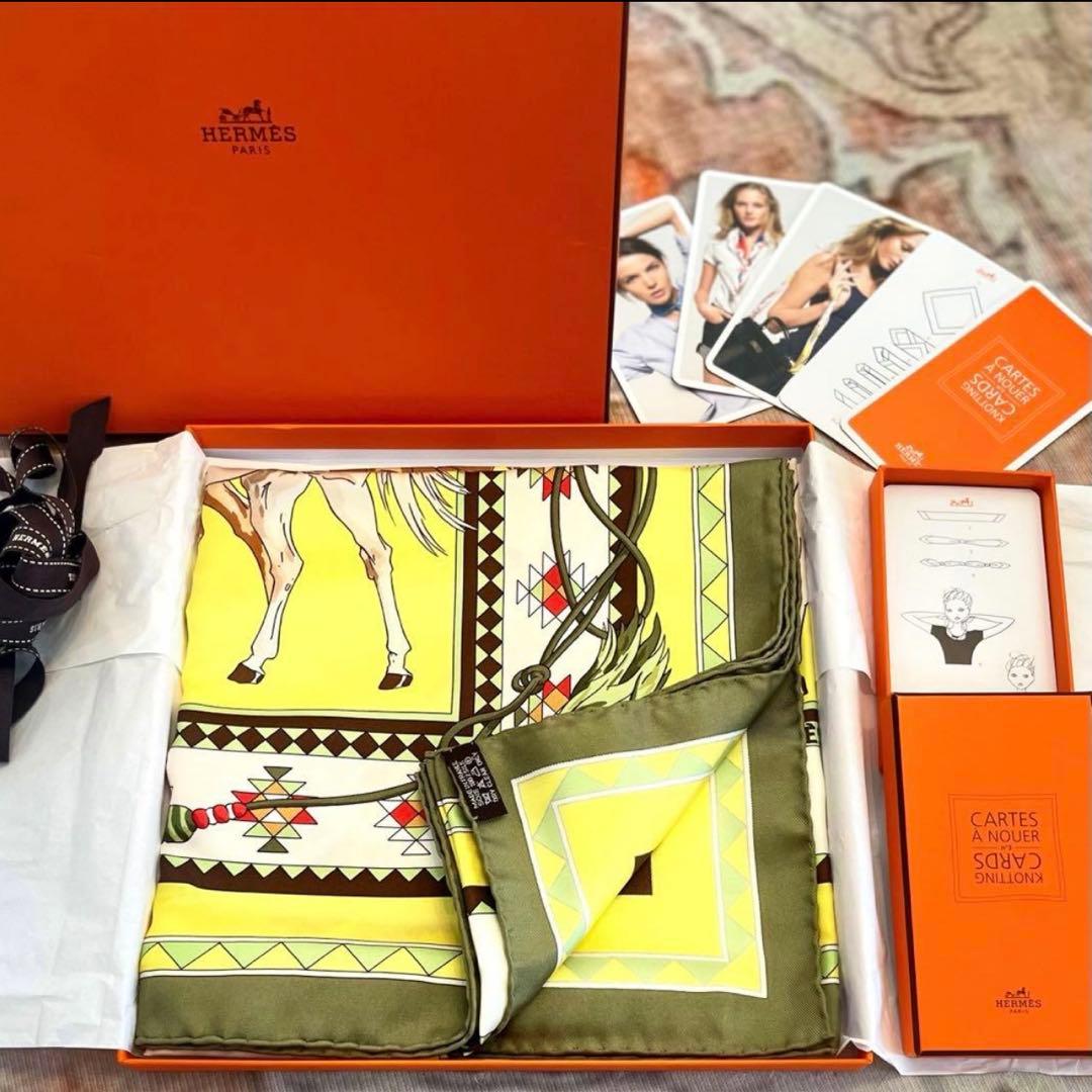 新品未使用 Hermès カレ90 シルクスカーフ カードカタログ セット販売