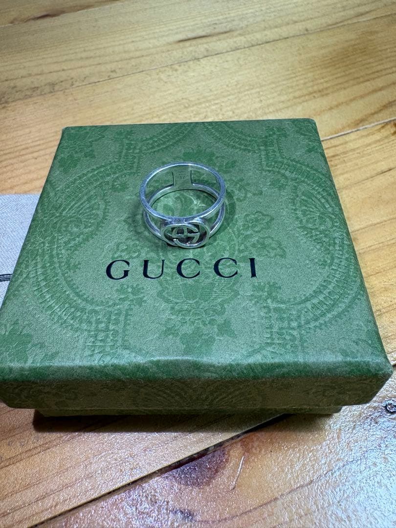GUCCI シルバー ロゴリング17号 GUCCI（グッチ） メンズ レディース 指輪 シンプル ロゴ リング