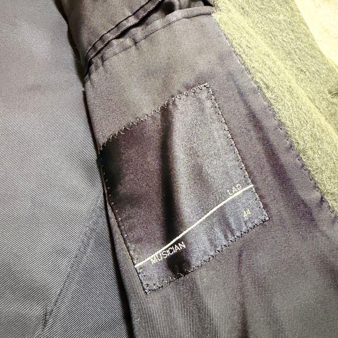 極美品 ラッドミュージシャン シャギーコート モヘア ノーカラー