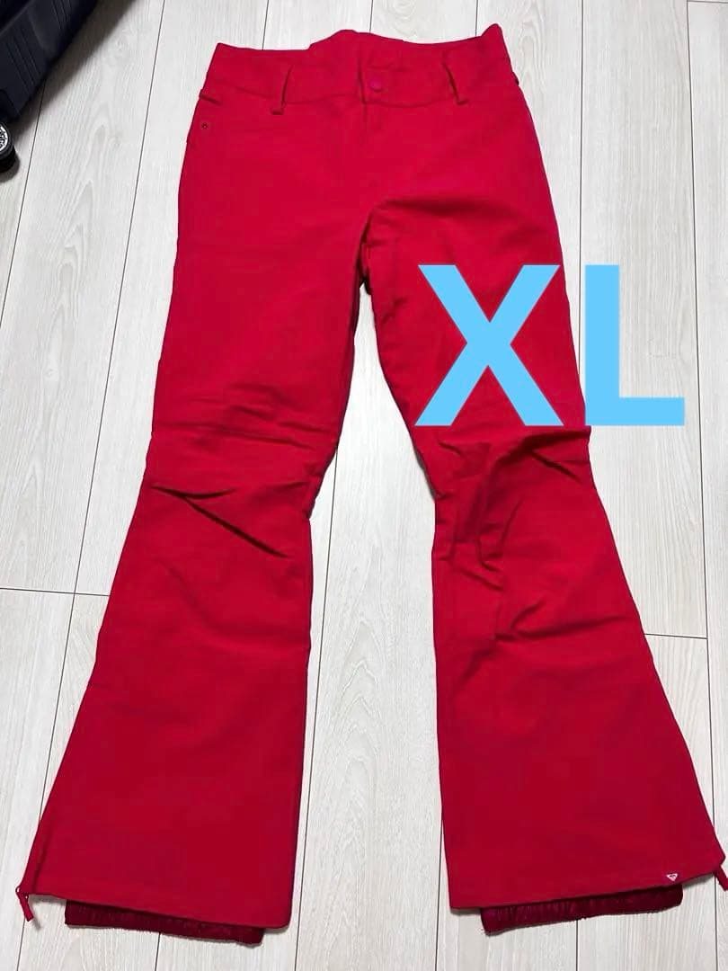 新品未使用　ROXY スノボウェアスキー　パンツ　レッドピンク　レディース　XL Roxy - 未使用 ROXY スノボウェア パンツ 赤 レッドピンク レディース