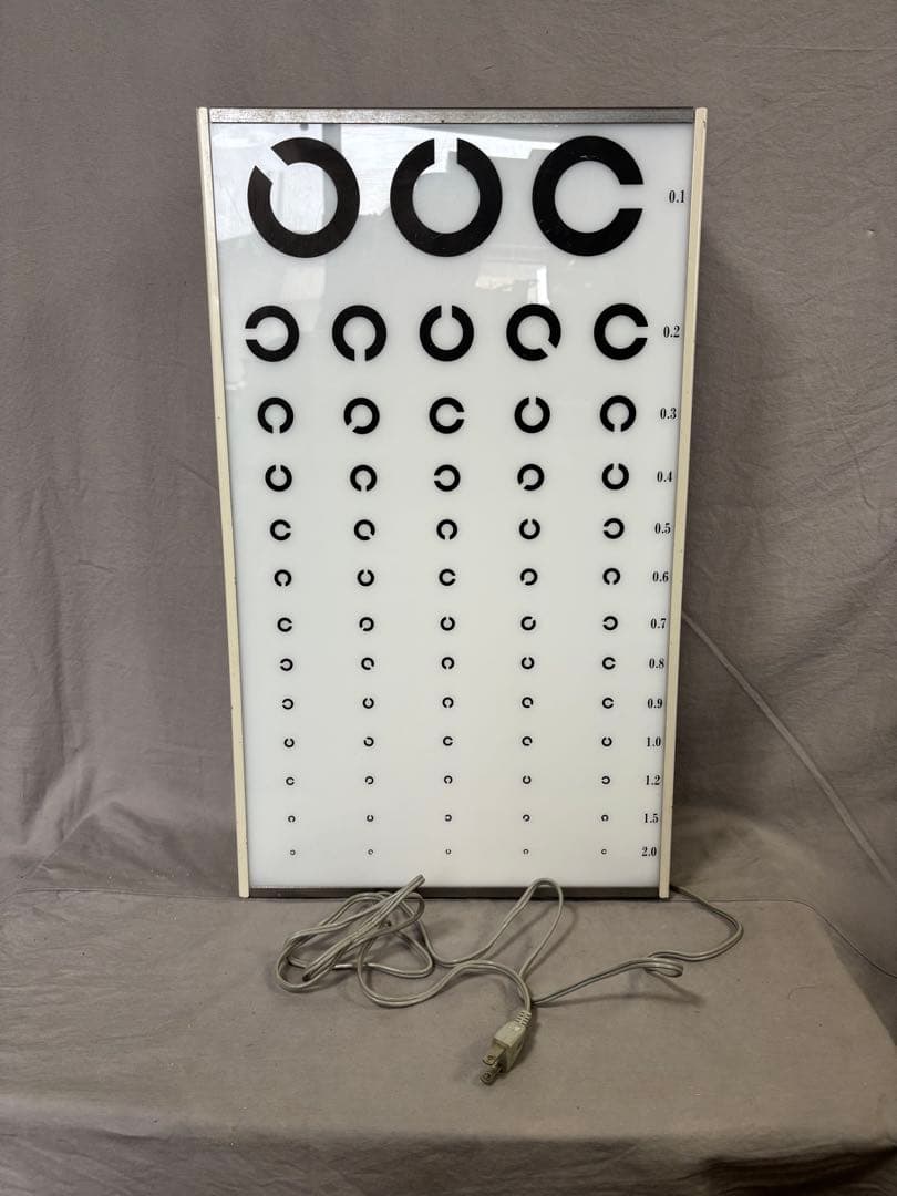 鈴木真人　視力検査器(蛍光灯付) 昭和レトロ インテリア 間接照明