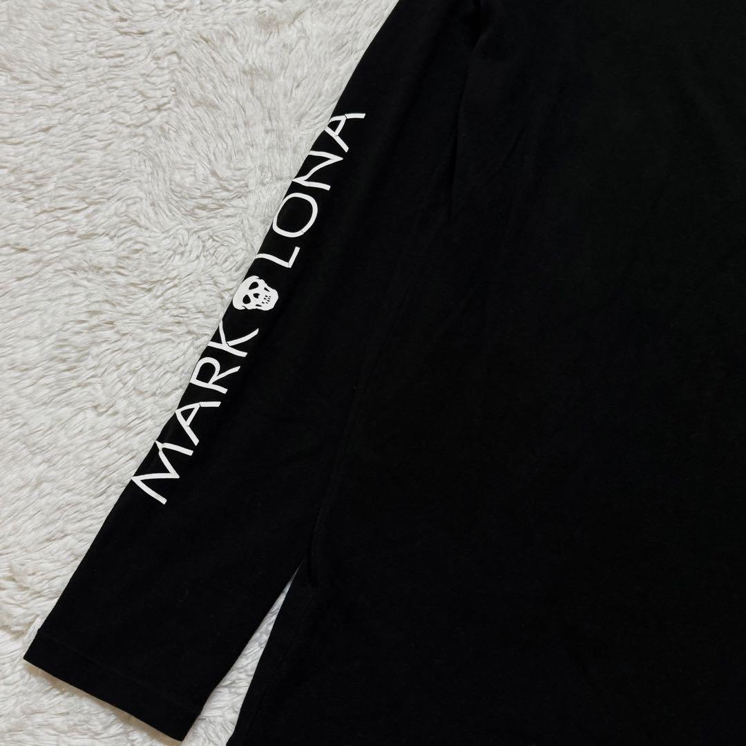 MARK&LONA/XLタートルネック ロゴ ラバープリント長袖 カットソー