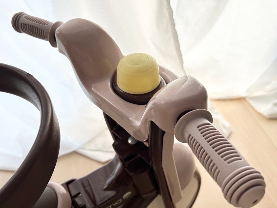 美品】iimo 三輪車 折りたたみ コンフォートブラウン くすみピンク