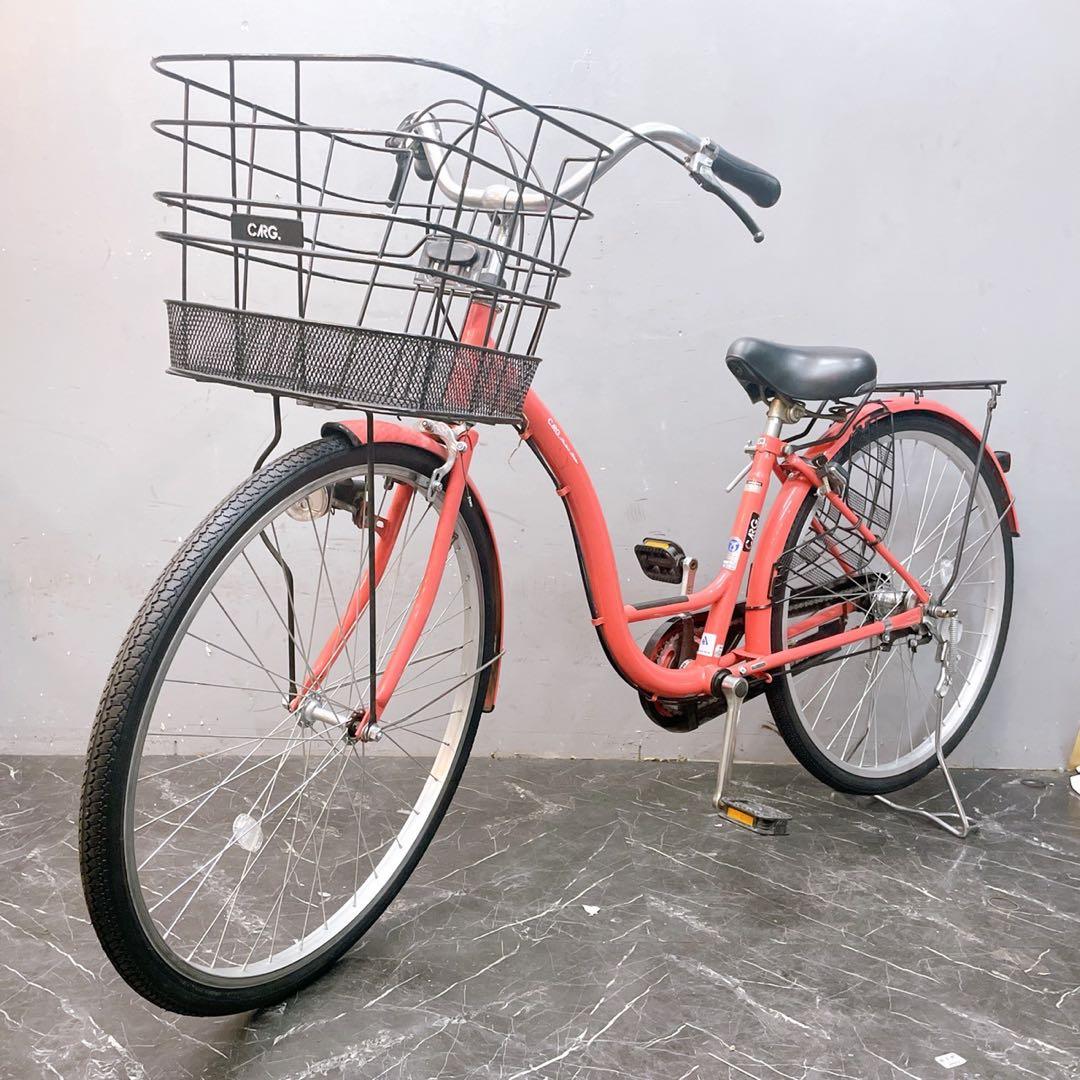 【967】《限定価格》一般車 ママチャリ CARG ピンク系 26インチ