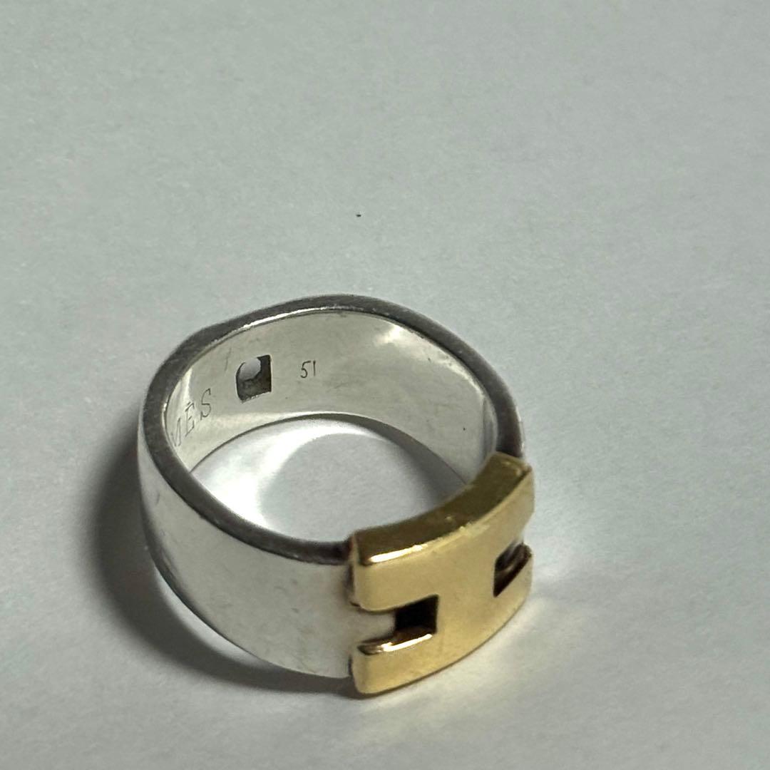 Hermes エルメス ヘラクレス リング コンビ 925×K18 51 9号 - メルカリ