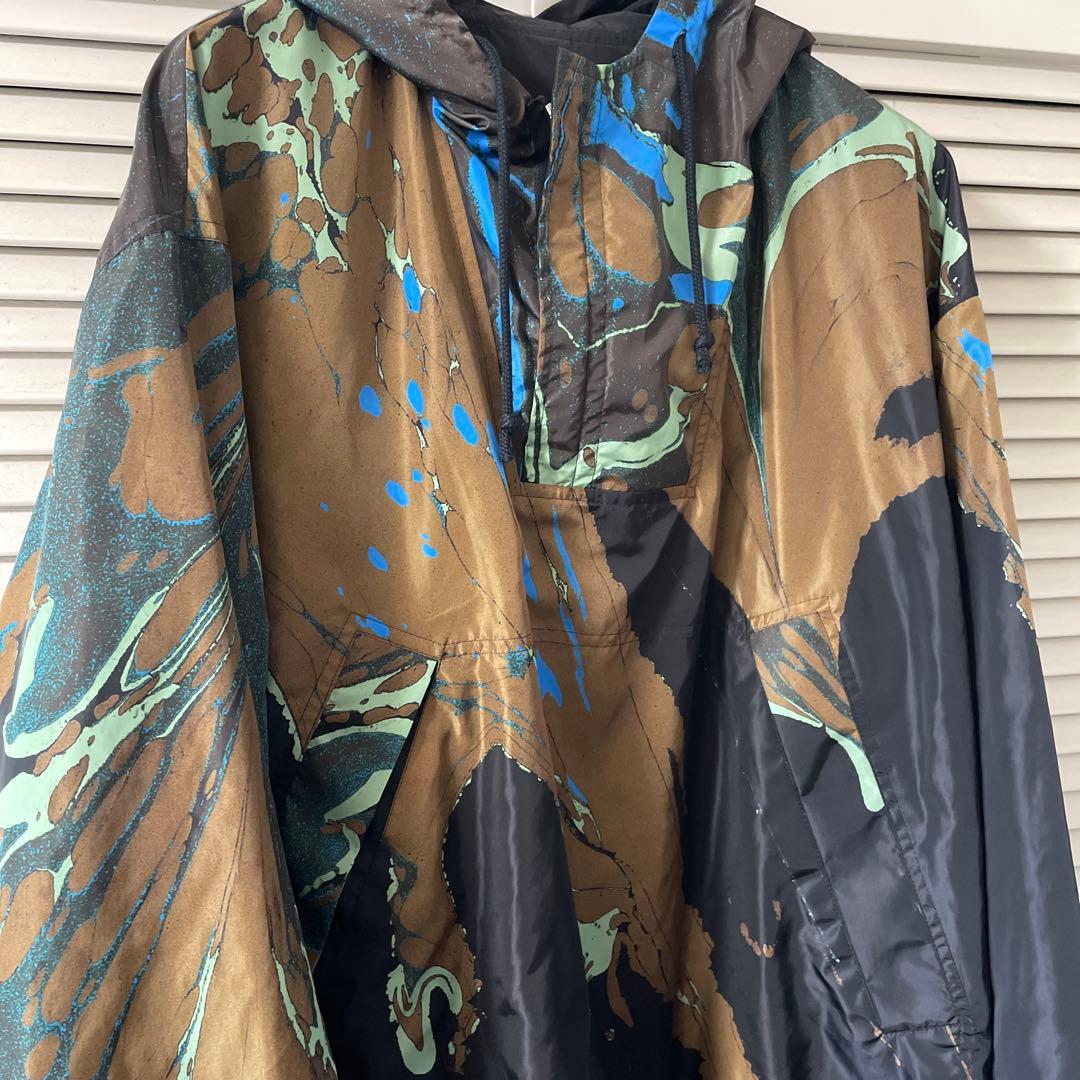 DRIES VAN NOTEN 18AW マーブル柄アノラックパーカー