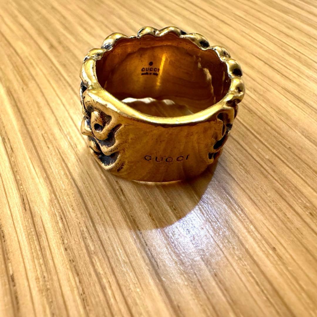 GUCCI 指輪 リング ライオン たてがみ ゴールド L108871786