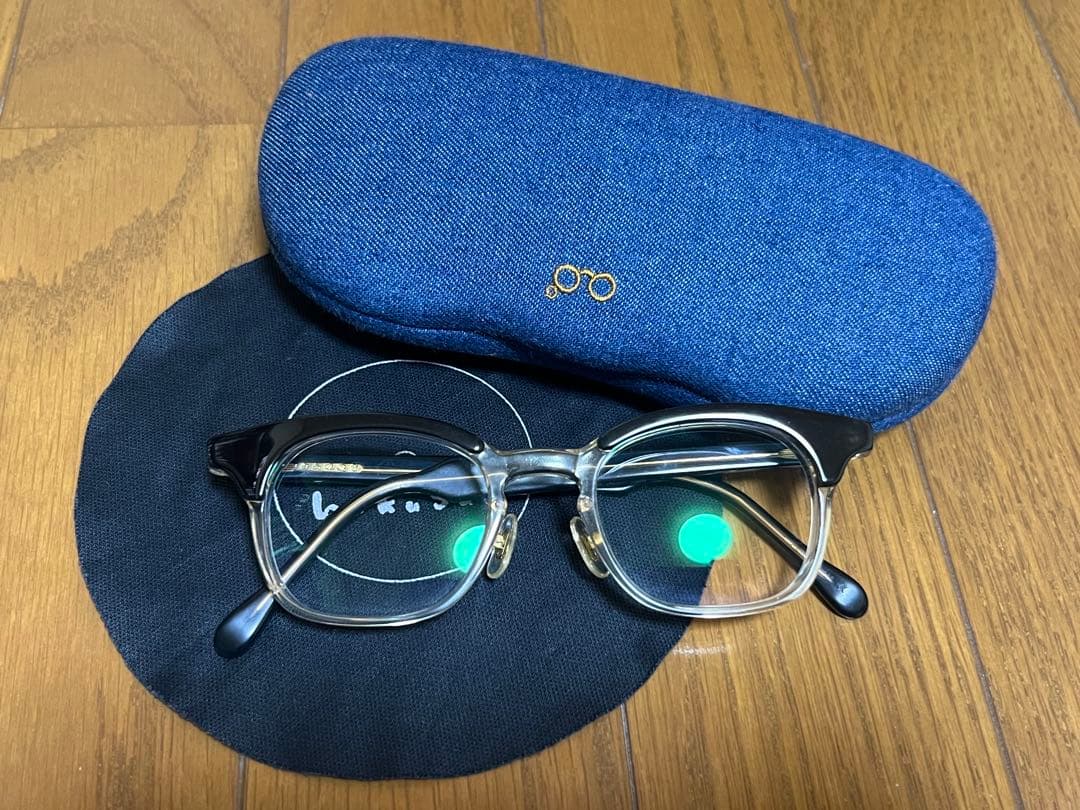 中古品 白山眼鏡 POST TWO-TONE ブルーxクリア - メルカリ