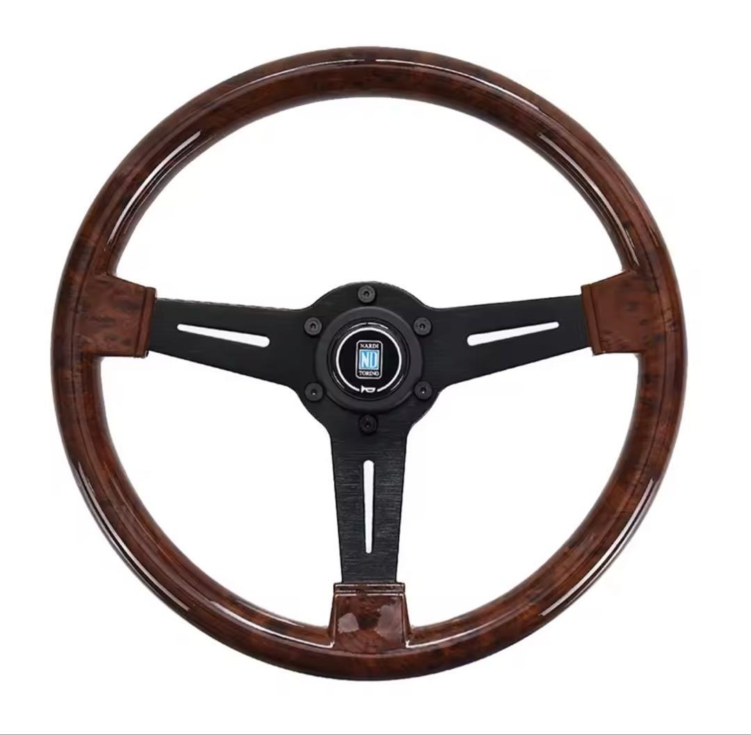 Nardi ブラウン 3本スポーク ステアリングホイール