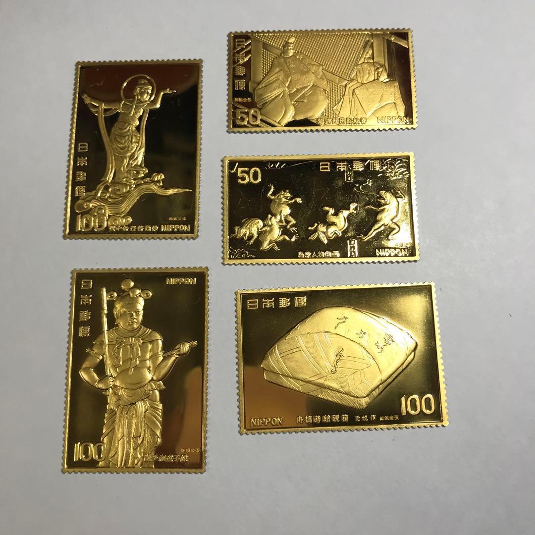 12023松本徽章工業　日本製　純金張　金属工芸品　約29.9g レリーフ 松本徽章工業 特別郵趣 純金/純銅、純金張/純銅、純銀金張プレート