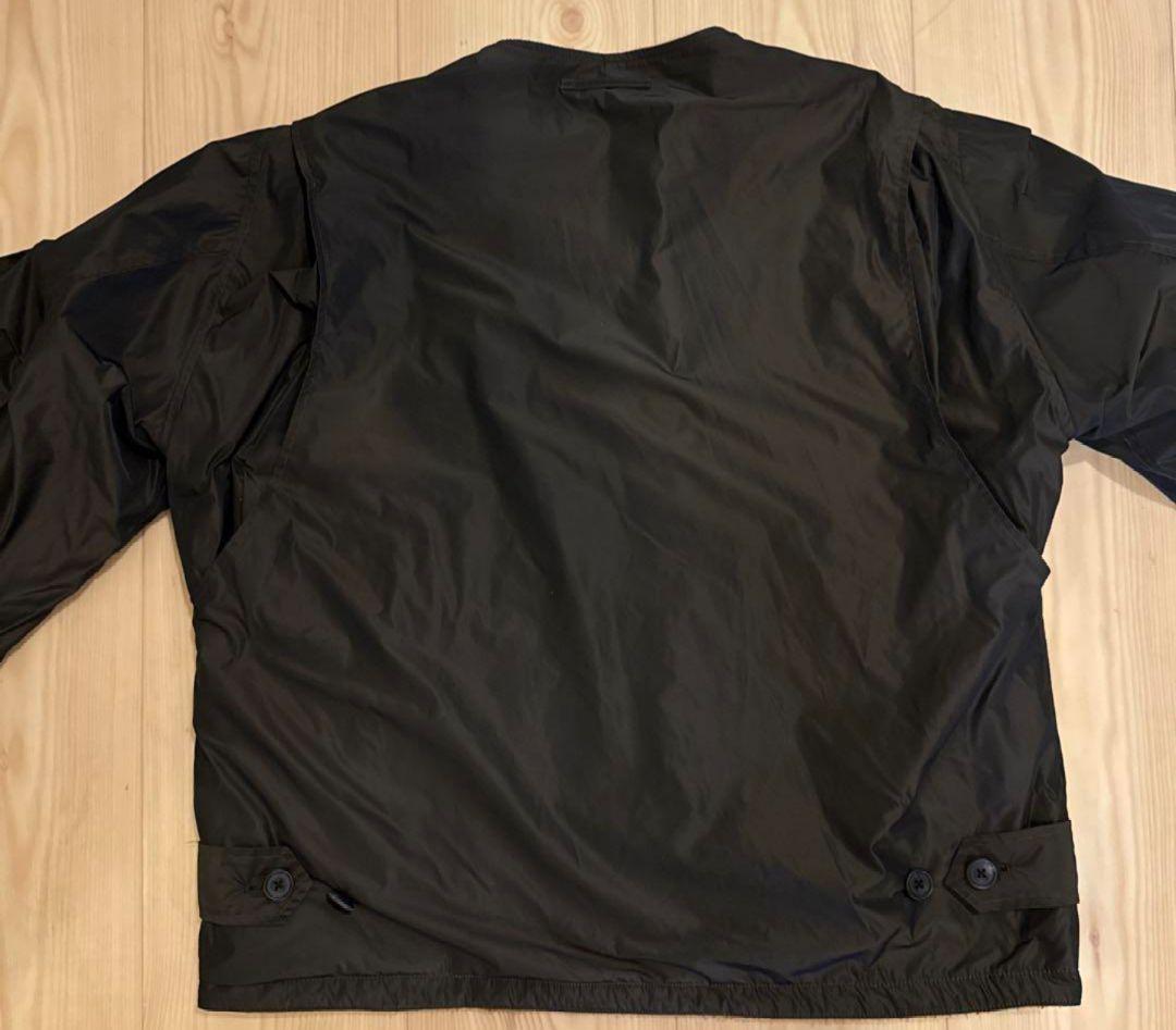 1月3日迄 unfil ノーカラーリバーシブルジャケットウール100% サイズL