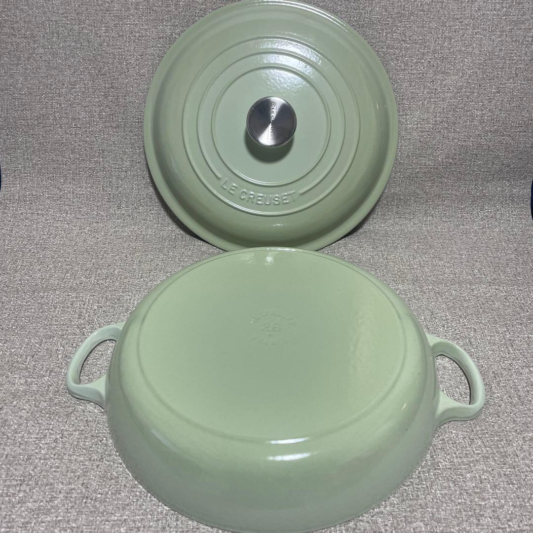《未使用》ルクルーゼ わさび ビュッフェキャセロール 26cm