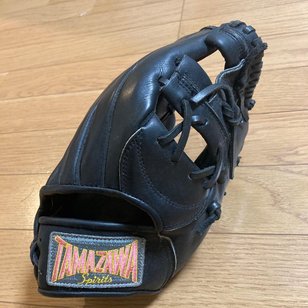玉澤　TAMAZAWA 軟式グローブ　内野手用　ブラック タマザワ（TAMAZAWA） 野球 玉澤 軟式グローブ グラブ 内野 小指2本