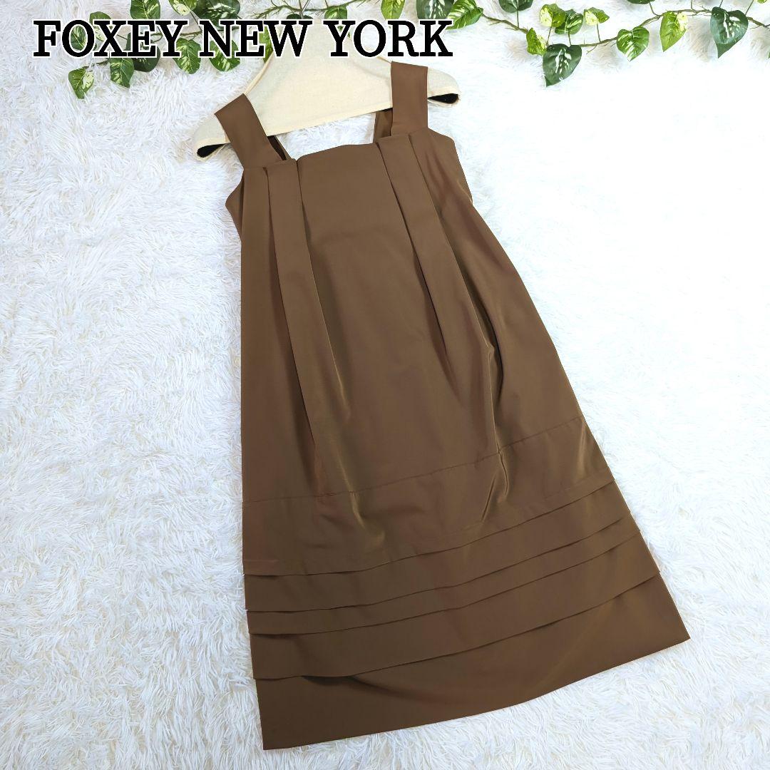 極美品 FOXY フォクシー バックリボン ジャンパーワンピ ひざ丈ワンピース FOXEY（ひざ丈ワンピース）のフリマアイテム一覧