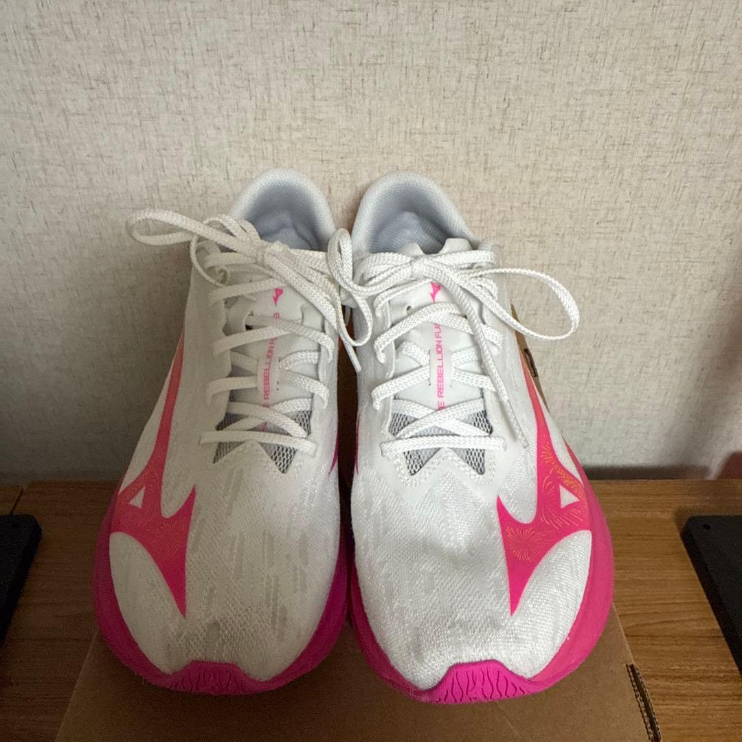 Mizuno Wave Rebellion Flash3 26.5 リベリオン Mizuno Wave Rebellion Flash 3 Men's Shoes White/Coral | Running