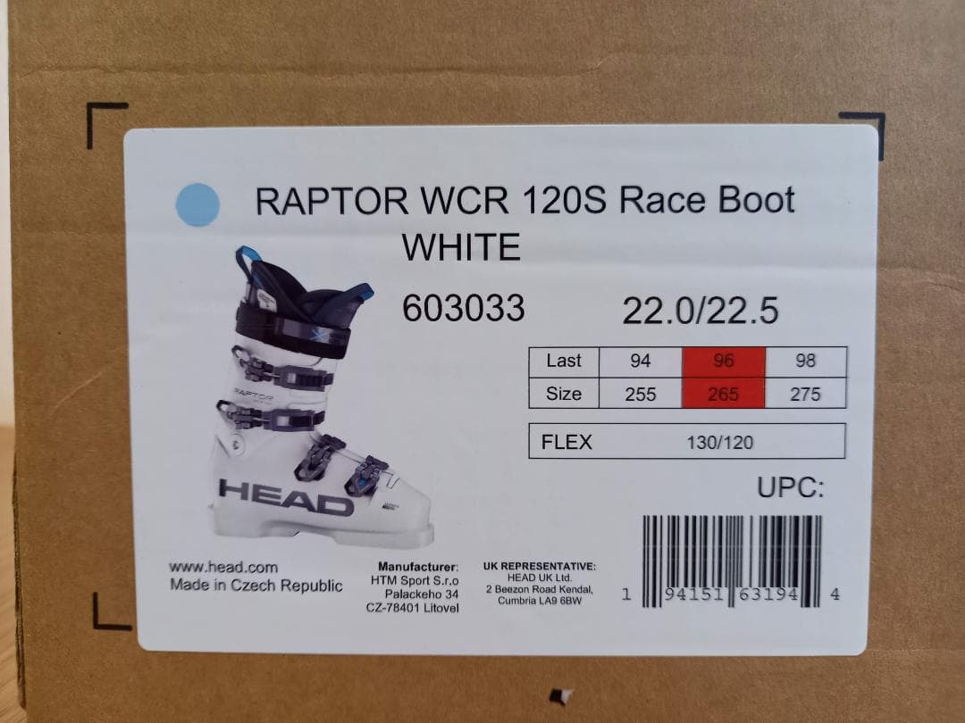 スキー 23/24 HEAD RAPTOR WCR 120S 22.5cm