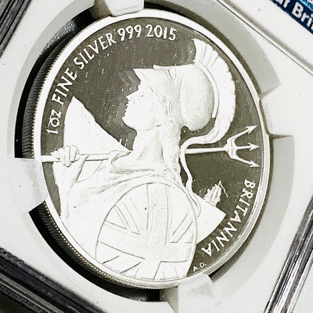 ◇PR70UC ER◇2015 ブリタニア 銀貨 NGC イギリス