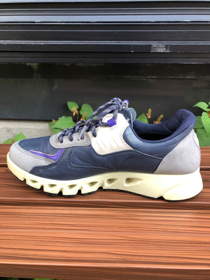 367番ECCO スポーツシューズ ネイビー/グレー/パープル38 24.0cm