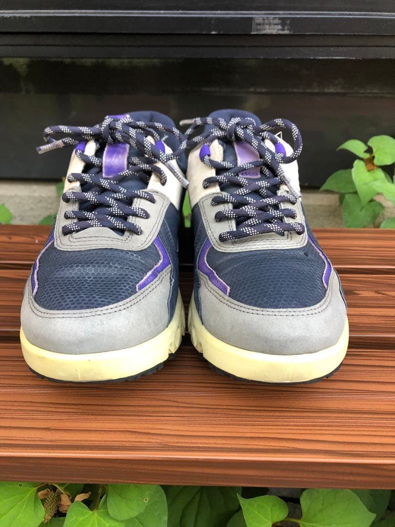 367番ECCO スポーツシューズ ネイビー/グレー/パープル38 24.0cm