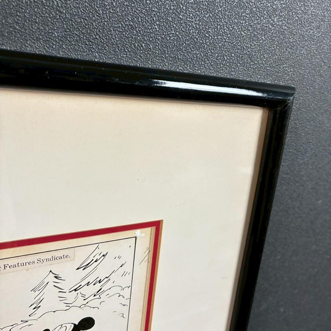 ウォルト・ディズニー ミッキーマウス3コマ漫画 原画 1961年 直筆