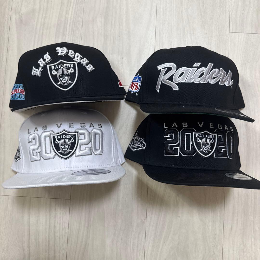 【お買い得】Raiders レイダース キャップ4点セット レイダース キャップ ブラック NFL RAIDERS メンズ レディース 帽子