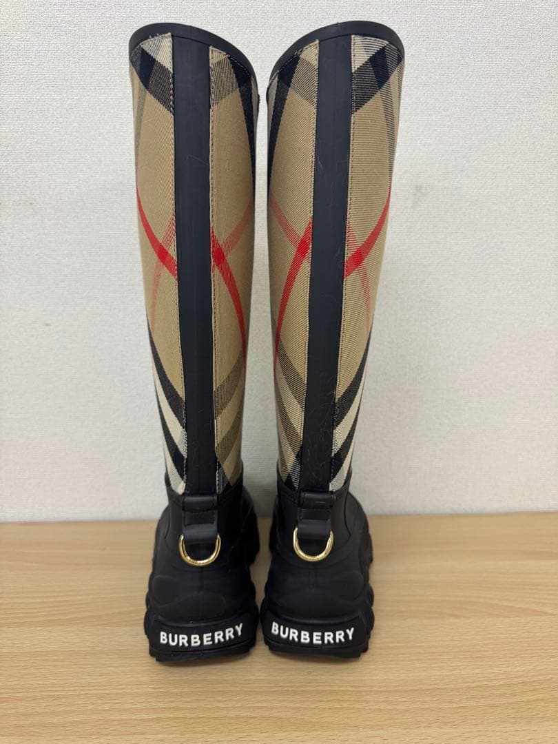 BURBERRY バーバリー レインブーツ 長靴 ノバチェック 23cm - 靴
