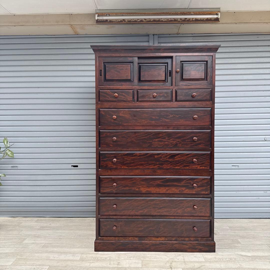 松本民芸家具 A型 和タンスⅡ 整理箪笥 7段チェスト 国産 民芸箪笥 7段 和モダン 民芸家具 民芸タンス 衣類収納 整理タンス