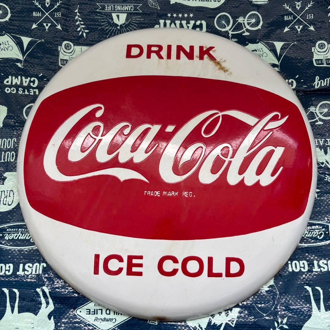 コカコーラ ホーロー看板 ボタンサインCoca Cola Coke 昭和レトロ Yahoo!オークション - コカ・コーラ 看板 昭和レトロ レトロ 当時物 ホ