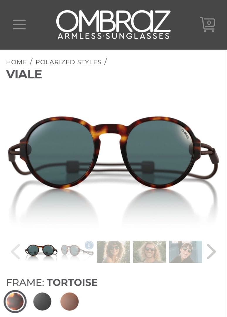 ombrazオンブラズ 新品未使用品OMBRAZサングラス OMBRAZ オンブラズ Armless Sunglasses アームレスサングラス CLASSIC