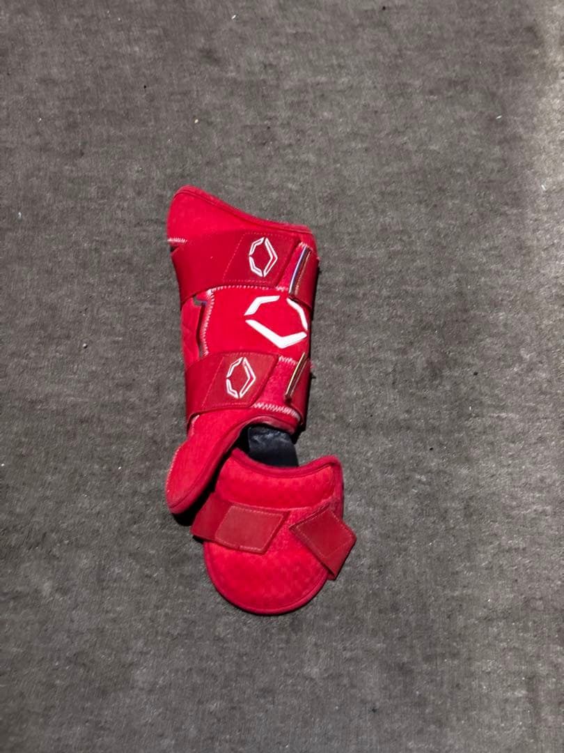 エボシールド　フットガード　赤 ○EvoShield エボシールド○硬式レッグガード フットガード 赤○ご自分